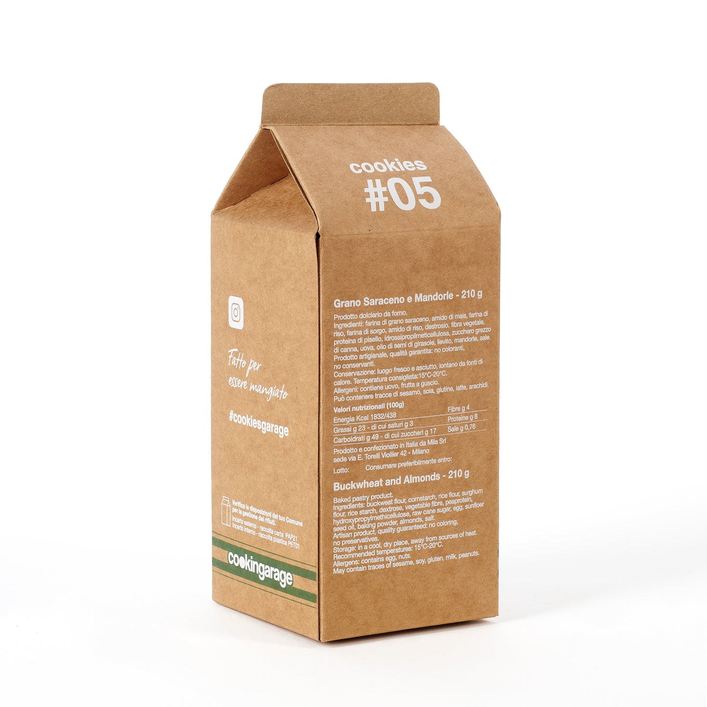cookies grano saraceno e mandorle